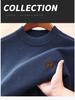 Men's 100% Wool Sweater - 2025 Autumn/Winter New Style Round Neck High-End Knitwear