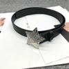 Adult Harajuku Belt with Rhinestone Light Luxurious Ladies Locomotive Waistband