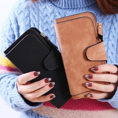Cartera Larga para Mujer Cartera de Gran Capacidad con Bolsillo con Cremallera 16 Ranuras para Tarjetas Ventana para DNI Billetera Clutch de Viaje de Cuero Sintético para Gestión de Efectivo