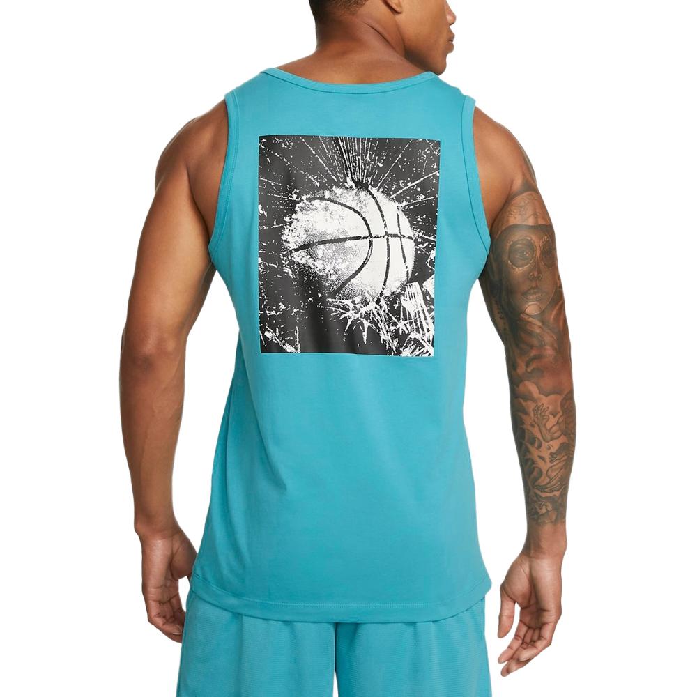 Nike Soft Knit Comfortable Breathable Basketball Vest With Back Print Men Tops Nebula-Blue FJ2301-367