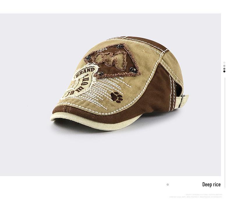 Gewaschene Retro Sommerhüte für Männer, Frauen und Kinder: Britischer Koreanischer Stil Flache Kappe & Baseballkappe