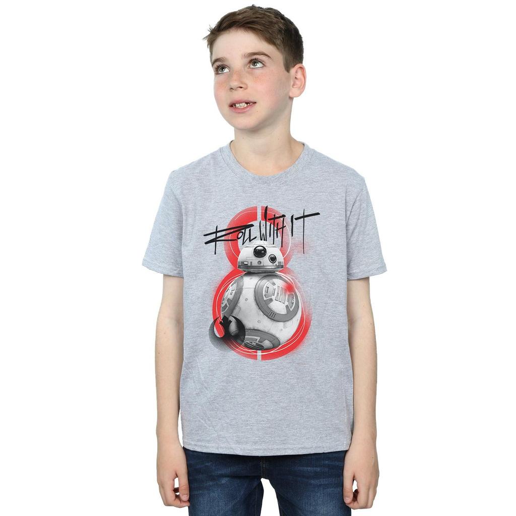 STAR WARS Boys The Last Jedi BB-8 Roll With It T-Shirt