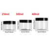 250/300/400ml Empty Plastic Clear Cosmetic Makeup Clear Jar Face Cream Sample Pot Gel Box Wide Mouth Food Container Empty Bottle