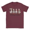 Vintage 100 Days of School Ducks Cute Goose Teacher 100th Day TShirts Unisex Round Collar Pure Cotton T Shirts  Short Sleeve