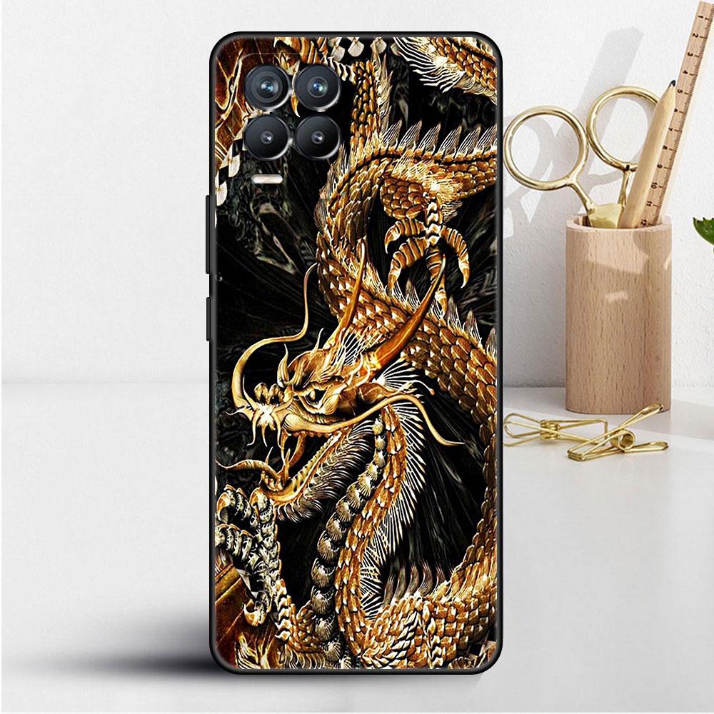 Case For Realme 8 C21y GT Neo 2 3 8i C21 7 C11 6 C12 C35 C3 GT 9 Pro C12 Silicone TPU Phone Cover Animal Dragon