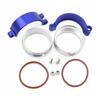 For Intake Throttle Intercooler  Pipe 2"/2.5"/3" 4" Od Exhaust V-band Clamp W Flange System Assenbly Anodized Clamp