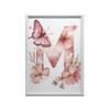 Plakat Z Literą M W Kwiatowej Kompozycji Plakat Z Literą M W Kwiatowej Kompozycji, 50X70 Cm, Rama Drewniana Ciemny Brąz, Papier Matowy 230 Gsm
