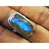 Natural Labradorite 925 Sterling Silver Octagon Handmade Vintage Ring US-7.5 MK-104