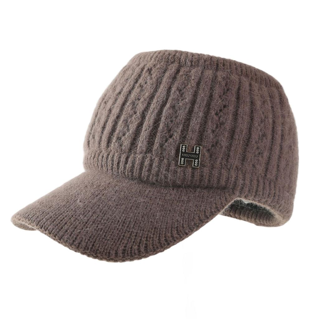 Winter Autumn New And Sky Top Knitted Hat Female Rabbit Fur Sports Hat Cycling Windproof Warm Wool Hat Windproof Thick Warm Hat For Skiing Running