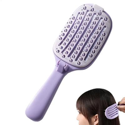 Anti-Static Fold Volumizing Hair Brush Hollow Design Self Cleaning Scalp Massage Comb Comfortable Spring Bone Hair Styling Tool