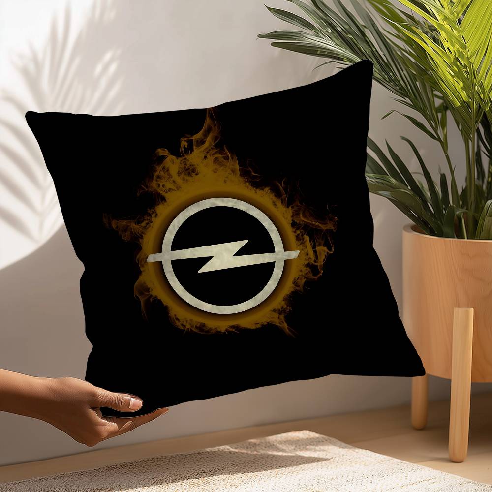 O-OpelsS Car Logo Pillow Case Plush Fabric Soft Pillowcase Double Sided Print Cushion Cover Household Gifts