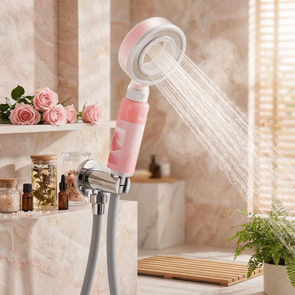 Built-in Water Filter Pressurized Shower Head Chlorine Removal Function Pressurized Design Shower Head With Water Filter