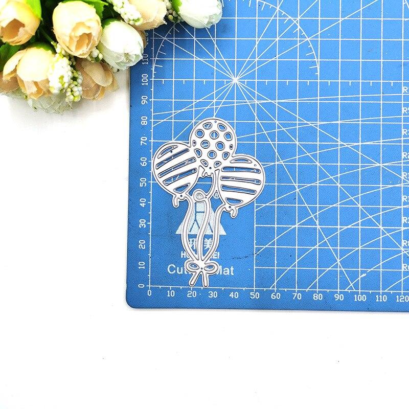 2pc Scrapbooking DIY Balloon Cutting Dies Carbon Steel  Embossing Flower  Cutting Die Template A Bundle of Three Balloons