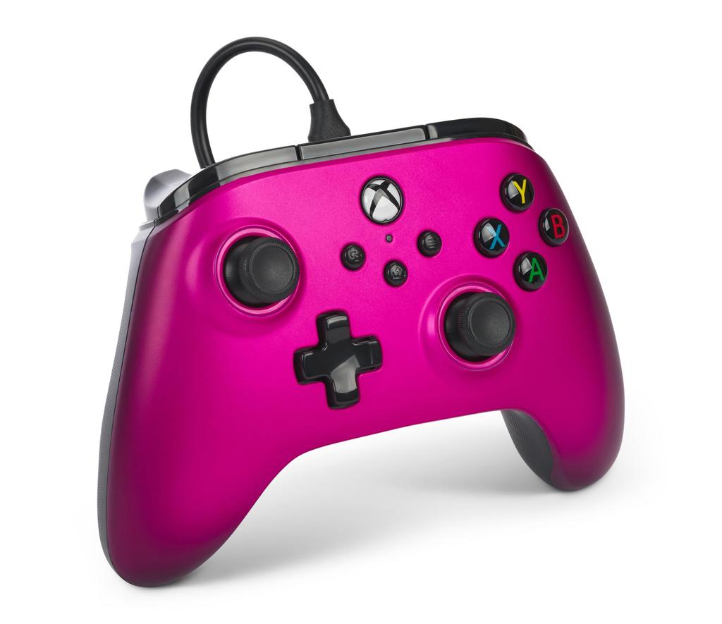 Rok PowerA Advantage kabelový ovladač pro Xbox Series Satin Fuchsia Double Vibration Function pro Xbox Series PC Windows [2 záruka] XS - XS 10/11