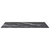Schwarze Tischplatte 100 x 62 cm 8 mm Gehärtetes Glas mit Marmoreffekt