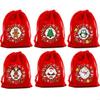 6 Pack Premium Holiday Packaging 20x30cm Use Gift Bags for Seasonal Sweets Decorations and Celebration Supplies