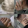 Korean Inspired Modern Pure Silver Ring For Women Stylish Versatile And