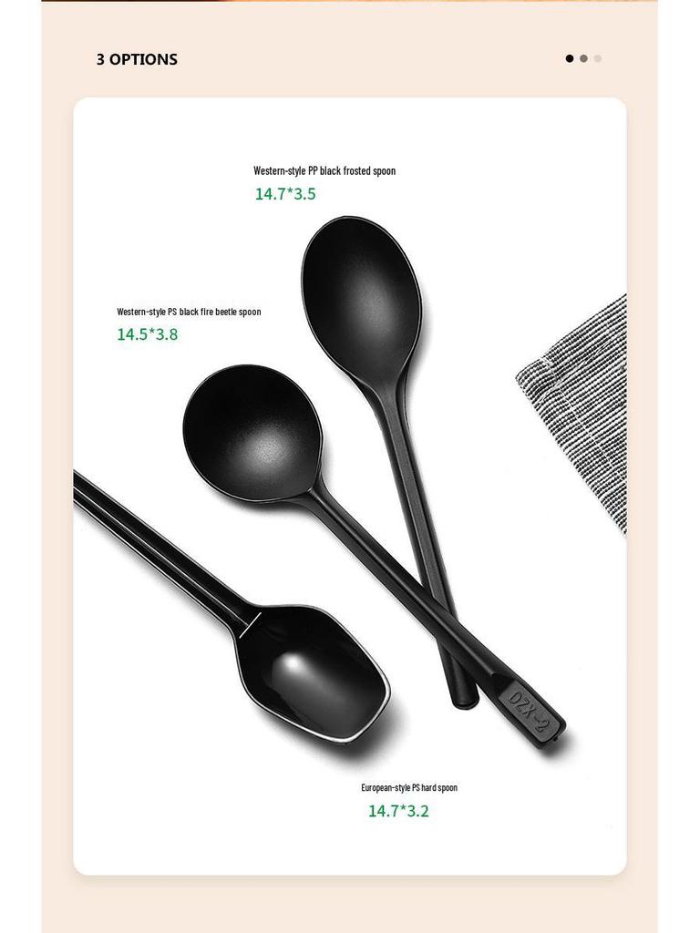 Four-Piece Disposable Cutlery Set: American Spoon & Three-Piece Takeout Chopsticks with Custom Logo Packaging for Restaurants