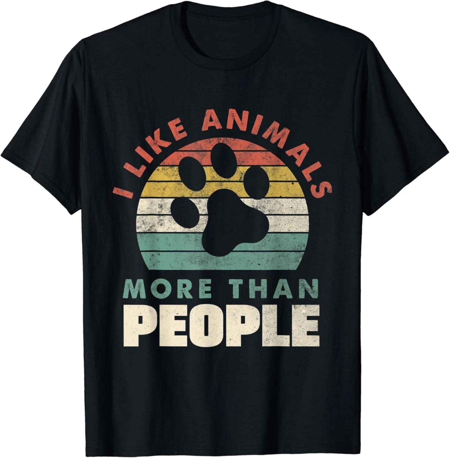 Animal Welfare Pet Adoption I Like Animals More Than People Gift Unisex T-Shirt S