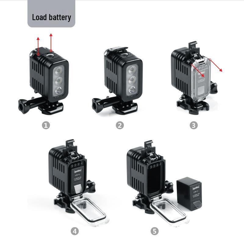 Waterproof Fill Light for GoPro Accessories - Compatible with GoPro 9-13 Sports Cameras