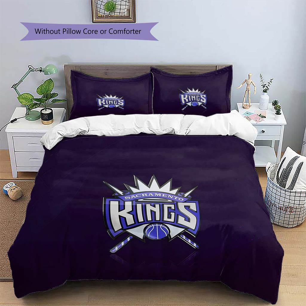Sacramento Kings2 Pattern Bedding Quilt Set Home Decoration Gift (1 * duvet cover + 2 * pillowcase without core)
