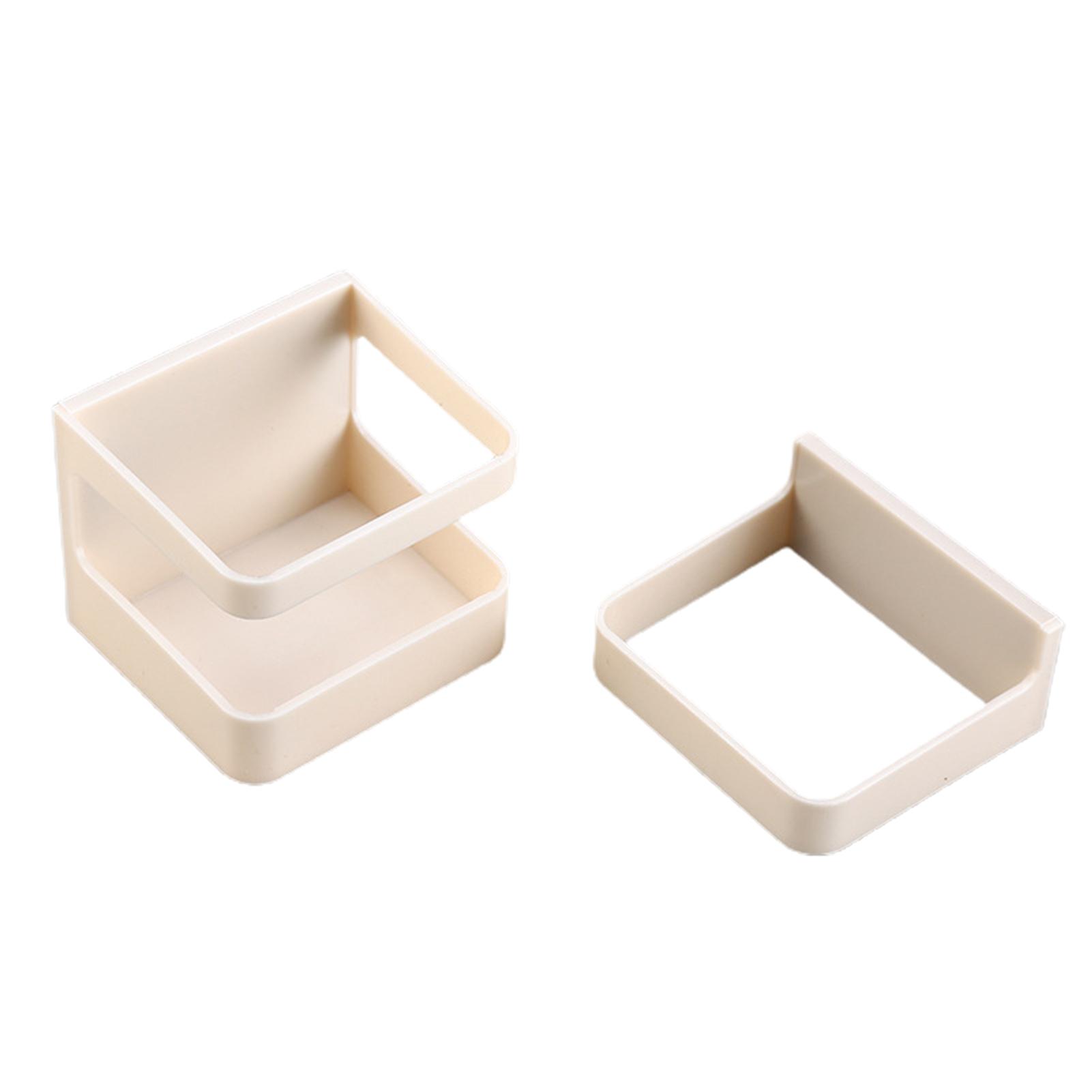 

Бытовая стойка для хранения Многофункциональная двухслойная подставка для зонтов Регулируемая настенная стойка для слива зонтов для дома и отеля бежевый