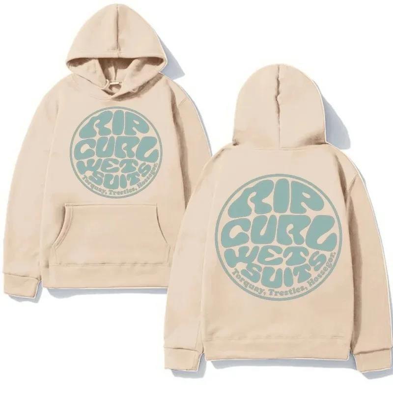 Men's Rip Curl Men Wetty Land Hoodie Loose Version Hoodies Men Fashion Long Sleeve Women Casual Harajuku Pullovers Sudaderas