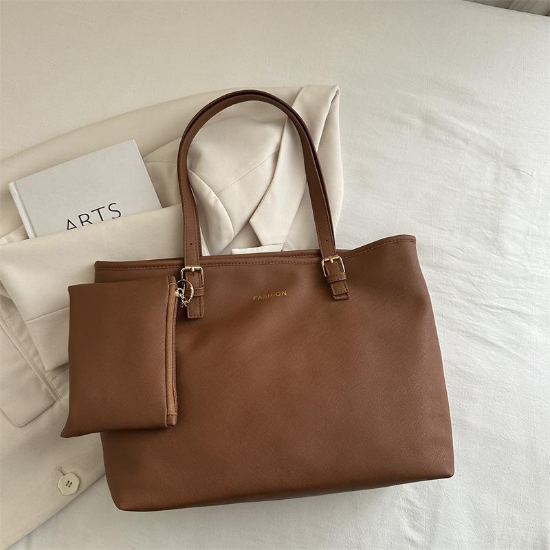 Large Capacity Tote Bag Women's New Simple Women's Bag Large Bag Simple 2025 Spring Casual Handbag Shoulder Bag
