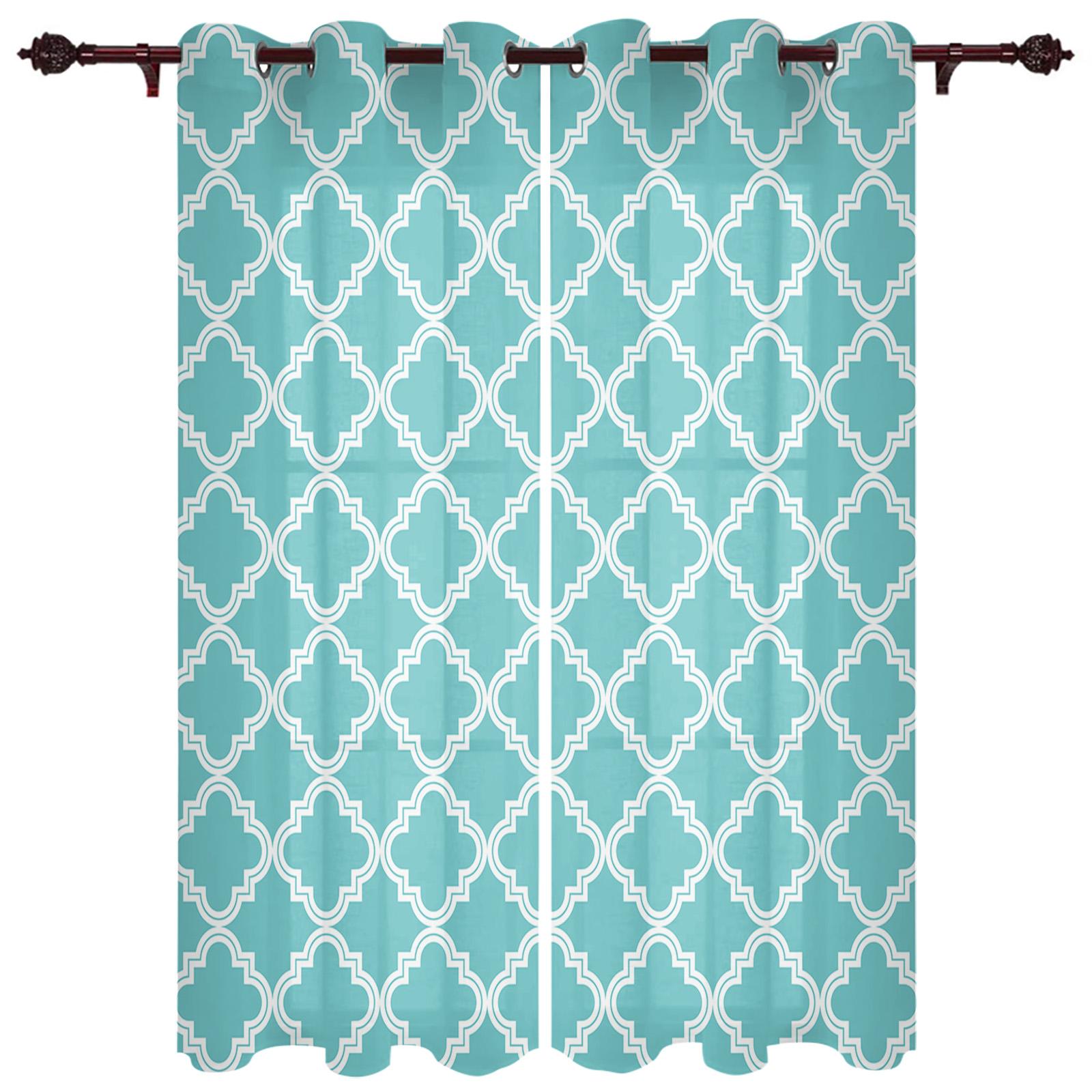 Современные марокканские черно-белые шторы — фото 13