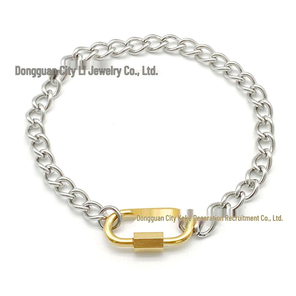 European Hot-Selling Cuban Screw Clasp Hip Hop Necklace
