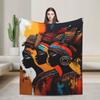 Super Soft ART African Ethnic-Style Throw Blanket Premium Fleece Flannel Lightweight  Bed Blanket Cozy Plush Blankets
