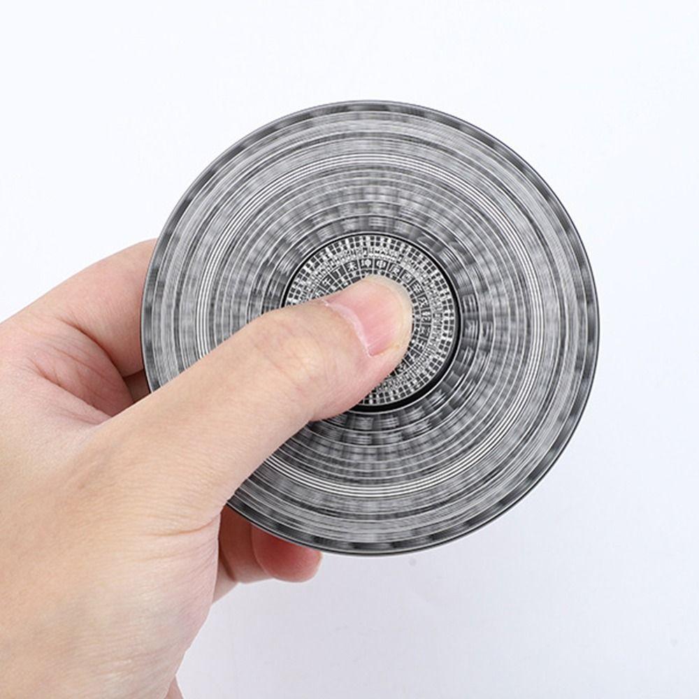 Aluminium Zinc Zinc Alloy Tai Chi Fingertip Gyro Bagua Pattern Zodiac Spinning Toys Relax Toy Office