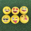 Cute Emoji Novelty Practice Golf Balls Toy Kids Gifts for Outdoor Field Playing Random