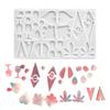 Maple Leaf Heart Geometry Earrings Mould Earring Pendant Silicone Mold  Jewellery Making Keychain Epoxy Casting Mold