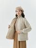 Women's Lightweight Quilted Cotton Jacket - Stand Collar, Short, Warm, Casual Style for Autumn/Winter.