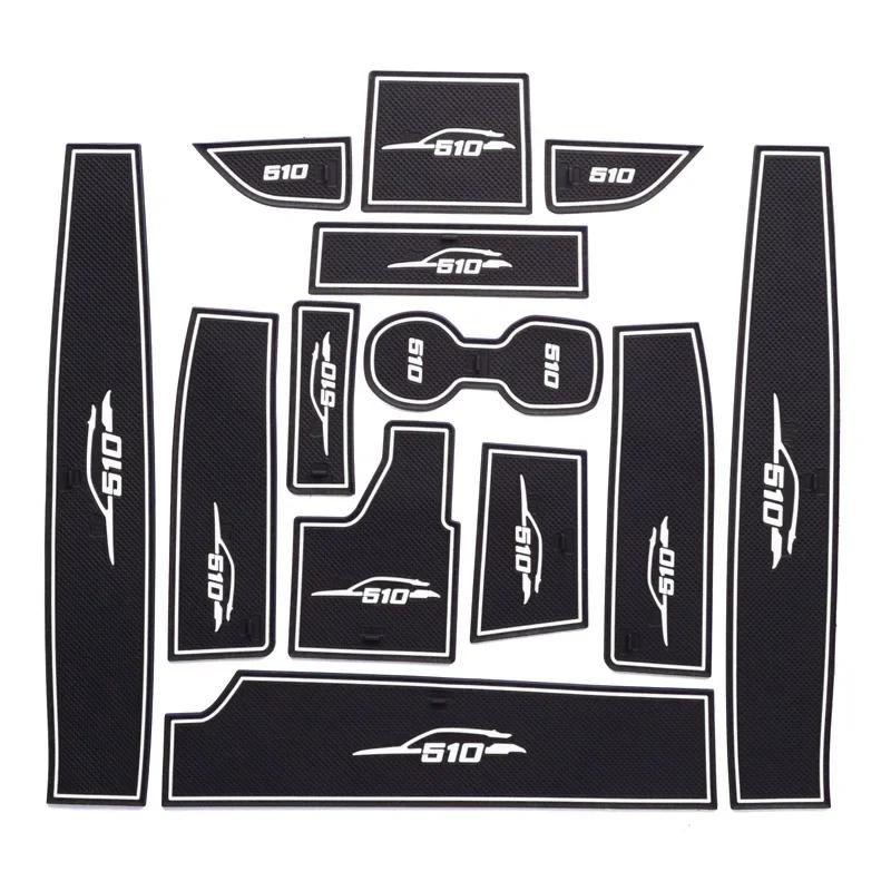 Коврик в углубление двери для Baojun 510 Стайлинг автомобиля Противоскользящий Подстаканник Коврик-подушка в углубление двери Резиновый коврик Аксессуары