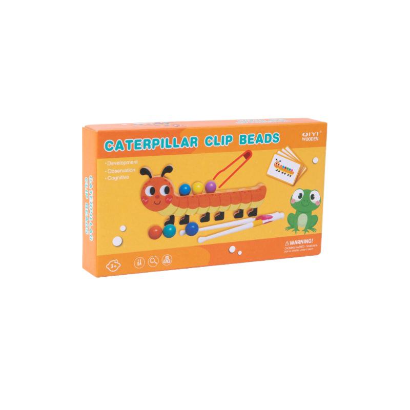 Wooden Educational Toys for Young Children: Early Learning, Parent-Child Interaction, Fruit, Color & Shape Recognition, Bead Threading