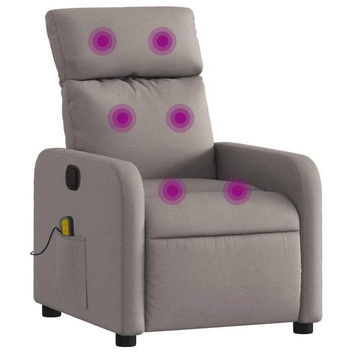 VidaXL Reclining Massage Armchair, Chair with Footrest, Seat with Backrest and Armrests Living Room, Modern, 374181