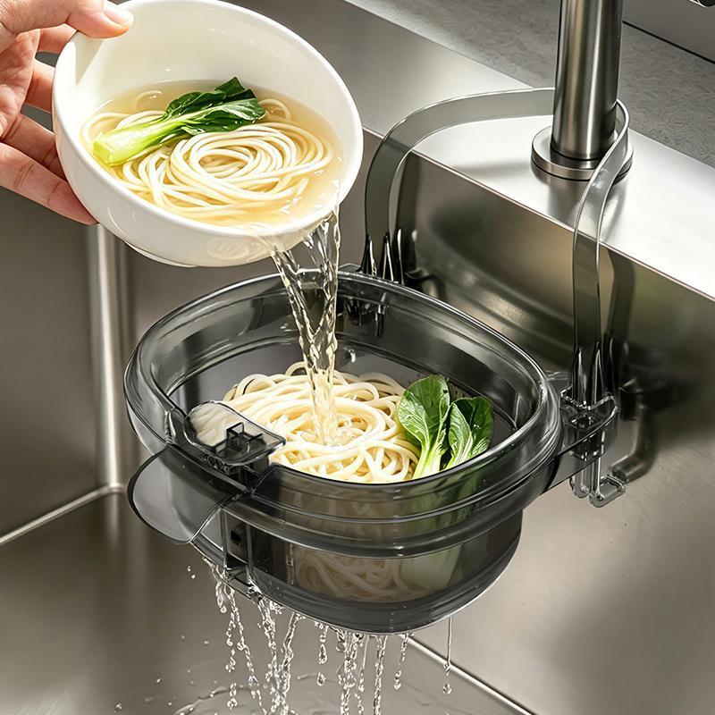 Sink Hanging Drain Basket Heat Resistant Food Grade Kitchen Vegetable Washing Drain Rack for Kitchen Food Scrap Filtering