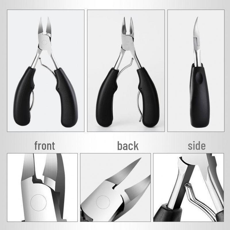 Nail Clippers & Scissors Set: Sharp Pliers, Pedicure Knife, and Pointed Scissors