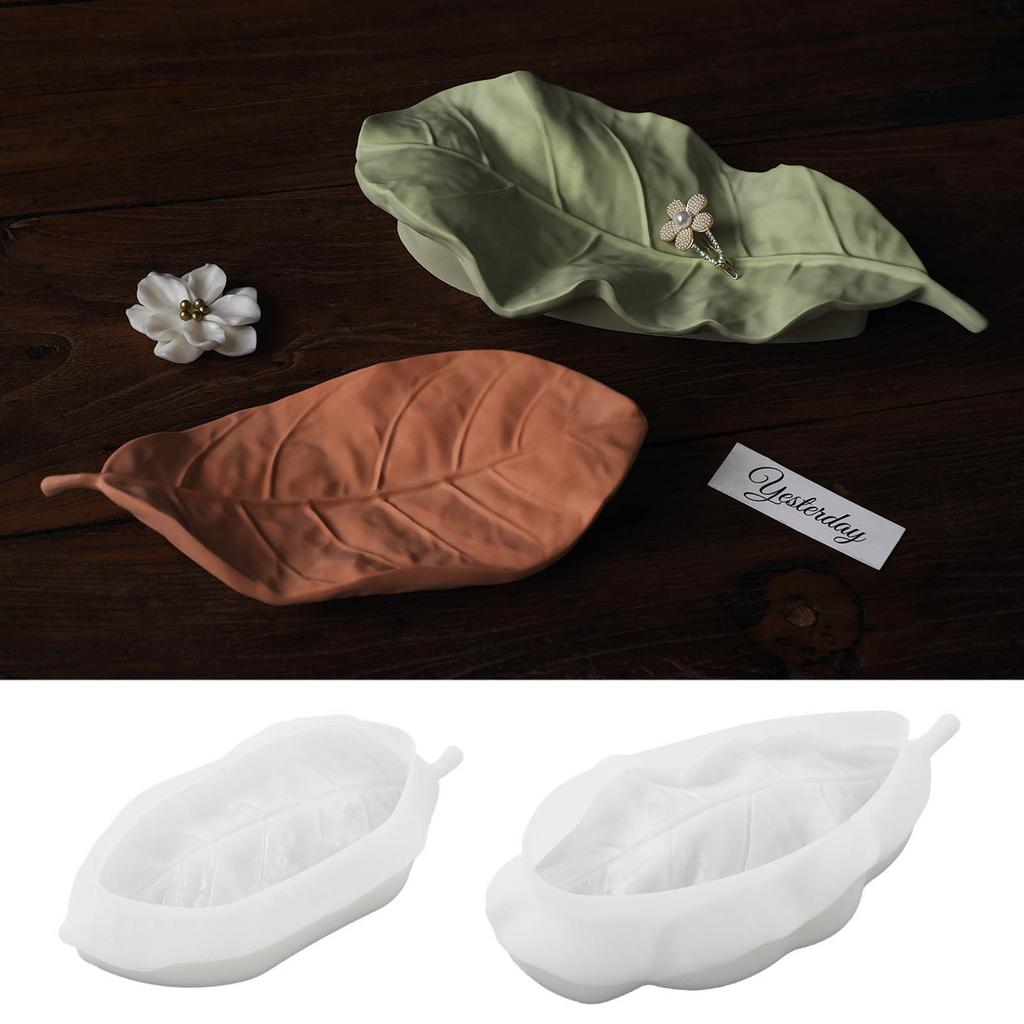 Jewelry Dish Molds Jewelry Tray Moulds Leaf Shaped Resin Casting Moulds Silicone Molds for DIY Hand Making Trays
