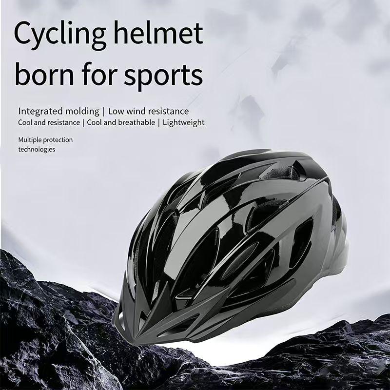 Adult Bike Helmet, Lightweight Breathable Adjustable Cycling Helmet with 20 Vents, Detachable Visor, for Road & Mountain Biking