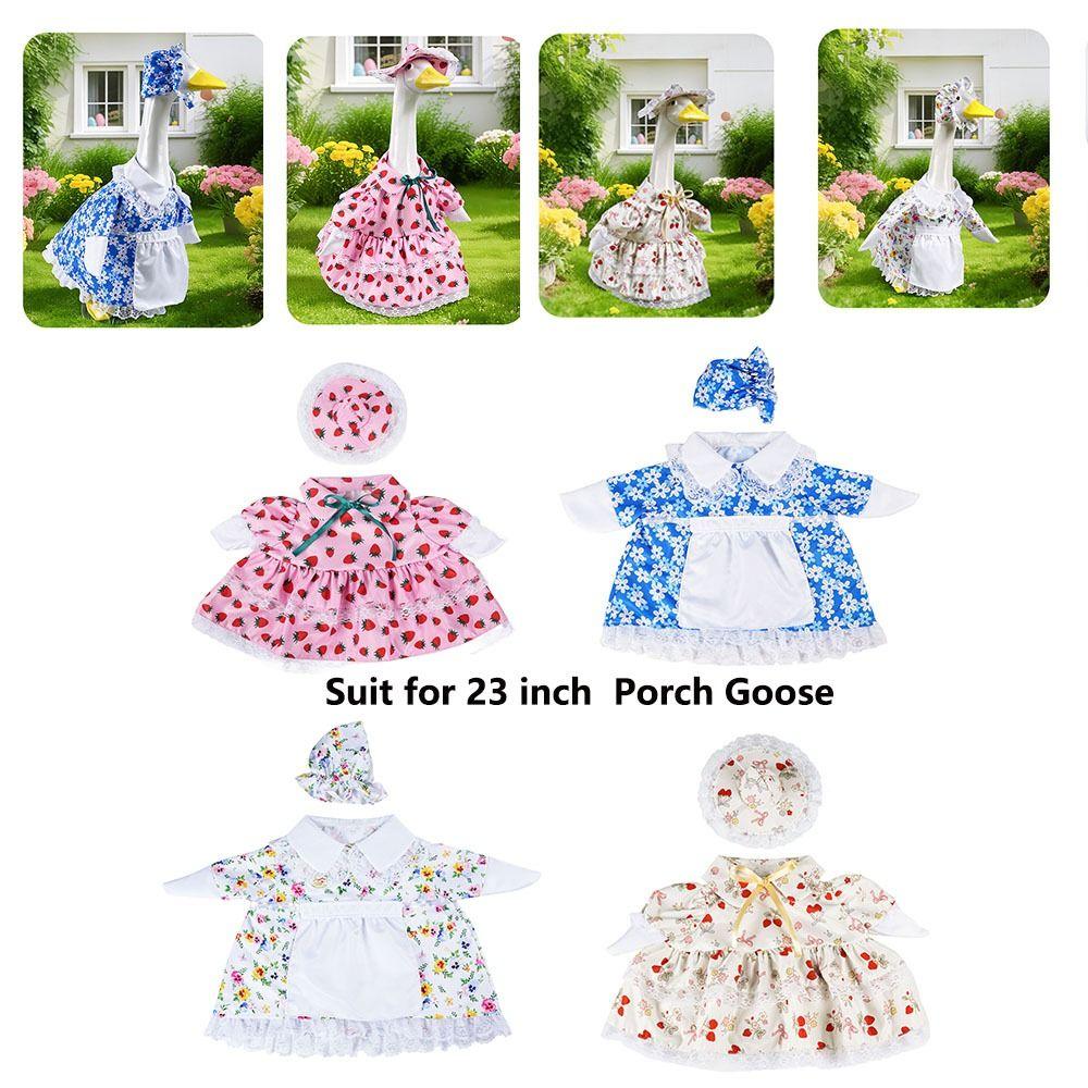 Rural Style Easter Porch Goose Dress Goose Transformation Dress Patio Yard Lawn Art Decor