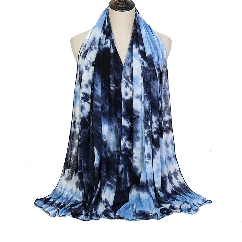 Tie Dye Modal Sweatshirt Scarf Fashionable Thin and Versatile Retro and Breathable