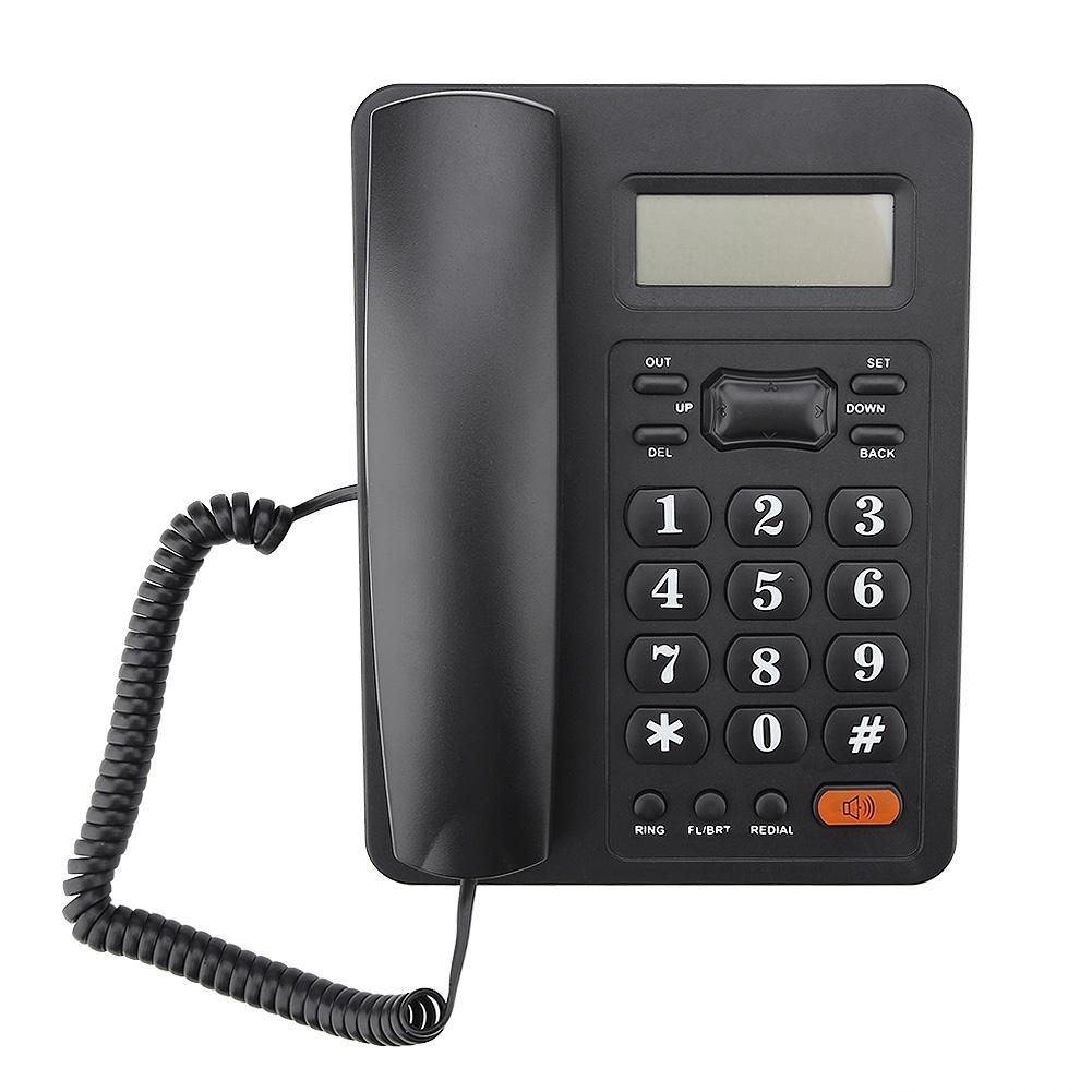 Wired Home Office Caller ID Display Landline Fixed Telephone with Redial Function