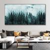 Sunrise Forest Obraz na plátně Moderní přírodní krajina Plakáty a obrazy Nástěnné umělecké obrazy do obývacího pokoje Home Decor Bez rámu