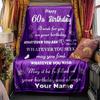 60Th Birthday Blanket Personalized Name Soft Comfortable Stylish Blanket Car Blanket Perfect For Travel Camping Outdoor Home Suitable For All Seasons