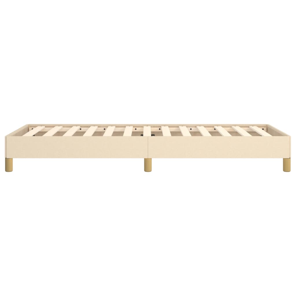 Bed Frame without Mattress Cream 100x200 cm Fabric