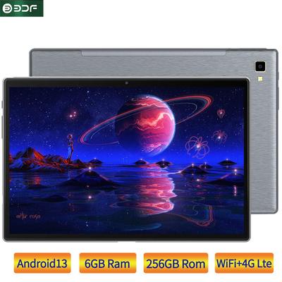 BDF 10,1 Zoll 6 GB RAM 256 GB ROM 5000 mAh 3G 4G Lte Netzwerk Android13 Octa Core Tablet PC Computer Tab