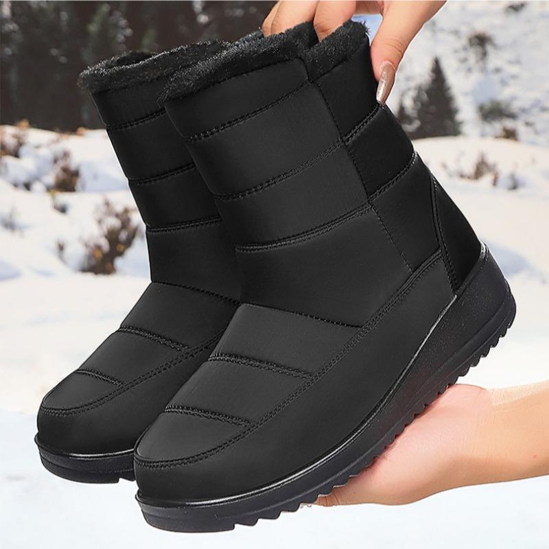 Fashion Women Snow Boots 2025New High-top Cotton Shoes Winter Fur Warm Ankle Boots for Women Outdoor Non Slip Platform Boots Botas Mujer